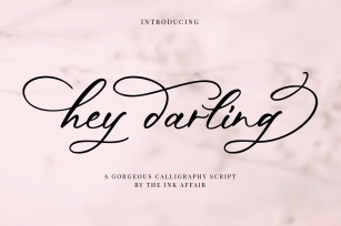 Hey Darling Calligraphy Script Font Font Download