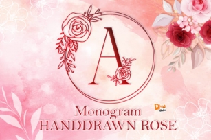 Monogram Handdrawn Rose Font Download