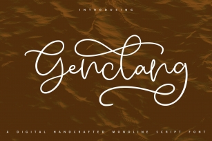 Genclang | Handcrafted Monoline Script Font Font Download
