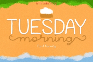 Tuesday Morning | Textured Brush Font with 3 Style Font Download