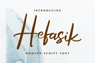 Hefasik | Modern Script Font Font Download