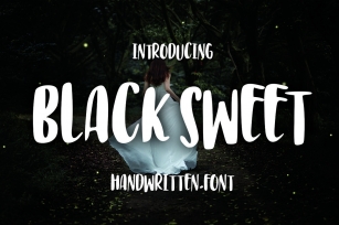 Black Sweet Handwritten .font Font Download