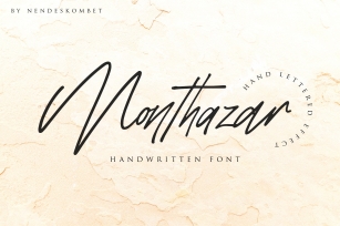Monthazar - Handwritten font Font Download