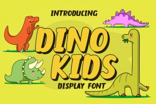 Dino Kids - Display font Font Download