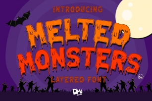 Melted Monster - Halloween Pack Layered Font Font Download