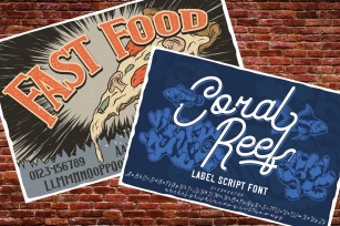 Fast Food + Coral Reef fonts Font Download