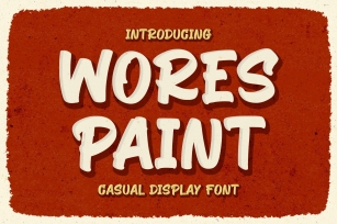 Retro Display Font - Wores Paint Font Download