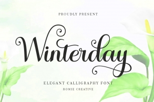 Winterday - Elegant Calligraphy font Font Download