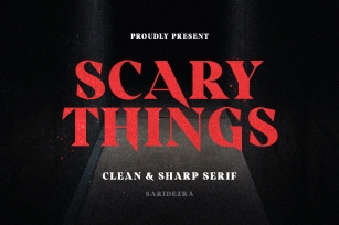 Scary Things - Sharp Serif Font Download