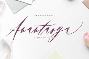 Anantasya | Script font Font Download