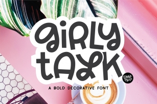 GIRLY TALK a Bold Decorative Font Font Download