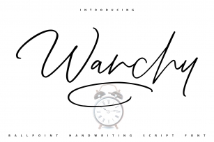 Wanchy | Ballpoint Handwriting Script Font Font Download