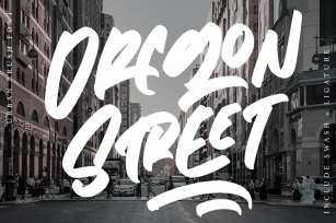 Oregon Street - Urban Brush Font Font Download