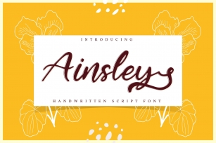 Ainsley | Handwritten Script Font Font Download