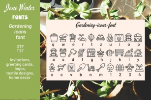 Gardening Icons Font Download