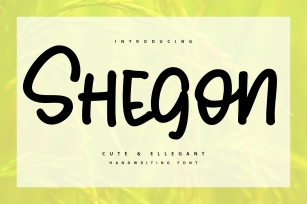 Shegoon | Cute & Elegant Handwriting Font Font Download