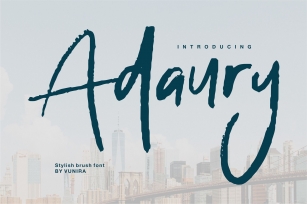 Adaury | Stylish Brush Font Font Download