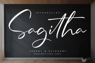 Sagitha | Casual & Elegant Handwriting Font Font Download