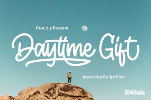 Daytime Gift Monoline Script Font Font Download