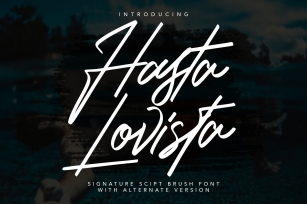 Hasta Lovista Signature Script Brush Font Font Download