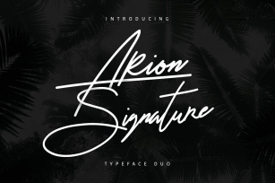 Arion Signature Typeface Font Download