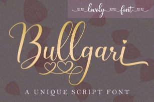 Bullgari a lovely script font Font Download