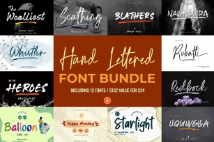 Hand Lettered Font Bundle Font Download