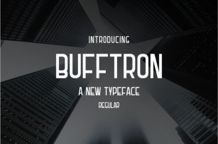 Bufftron Sans Serif - Typeface Font Download