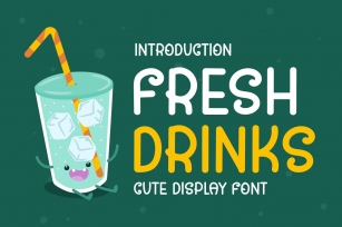 Fresh Drinks - Cute Display Font Font Download