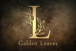 The Golden Leaves - floral otf,ttf,svg,png font Font Download