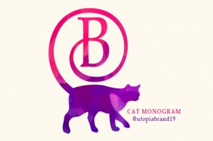 Cat Monogram Font Download