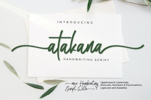 Atakana Handwriting Font Script Webfonts Font Download