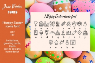 Happy Easter Icons Font Download