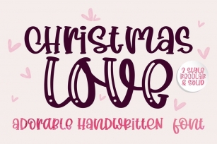 Christmas Love- A adorable handwritten mixed case font Font Download
