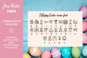 Happy Easter Icons Font Download