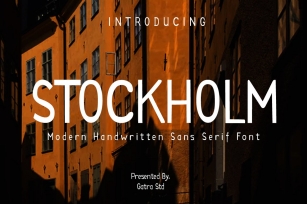 STOCKHOLM Modern Handwritten Sans Serif Font Download