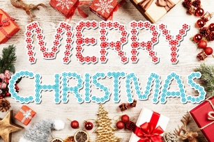 Snowflakes Christmas Font Font Download