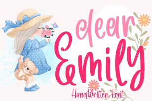 Dear Emily - Cute Handwritten Font Font Download