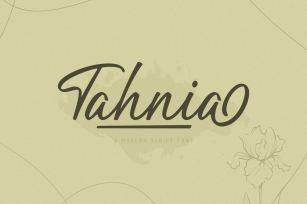 Tahnia - Modern Script Font Download