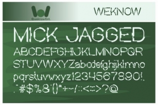 Mick Jagged Font Download