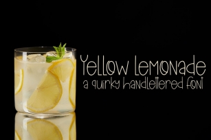 Yellow Lemonade - A Quirky Hand Lettered Font Font Download