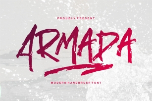 Armada - A Modern Hand Brush Font Font Download