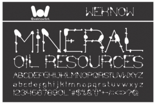 Mineral Oil Resources Font Download