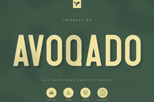 Avoqado - All Caps Sans Typeface Font Download