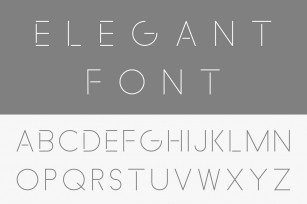 Minimalistic font - english alphabet Font Download