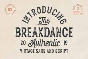 Breakdance Vintage Font Duo Font Download