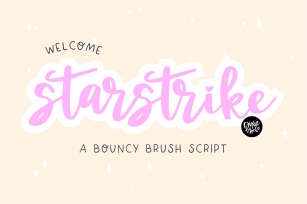 STARSTRIKE a Bold Bouncy Script Font Font Download
