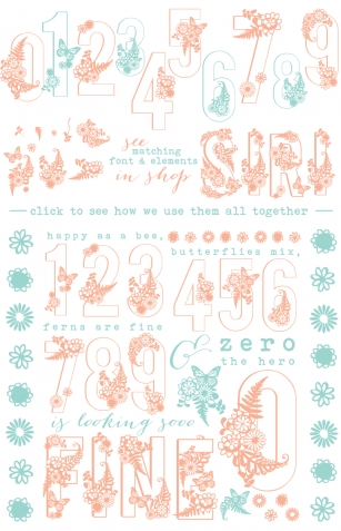 Siri Floral Numbers Font Font Download