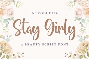 Stay Girly a Beauty Script Font Font Download