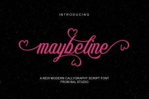maybeline script Font Download